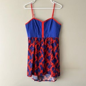 Cope Linen Blend Summer Floral Mini Dress